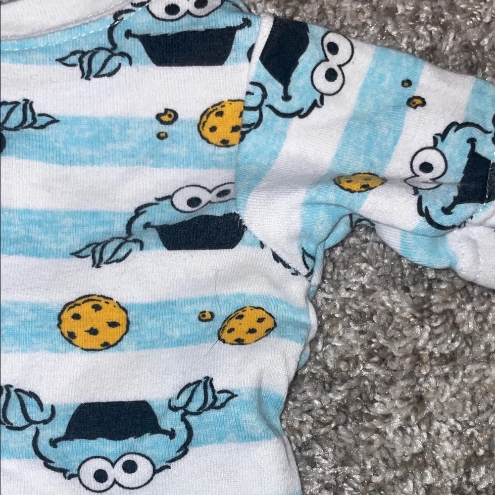Sesame Street Cookie Monster Pajama Set Size 18 Montjs